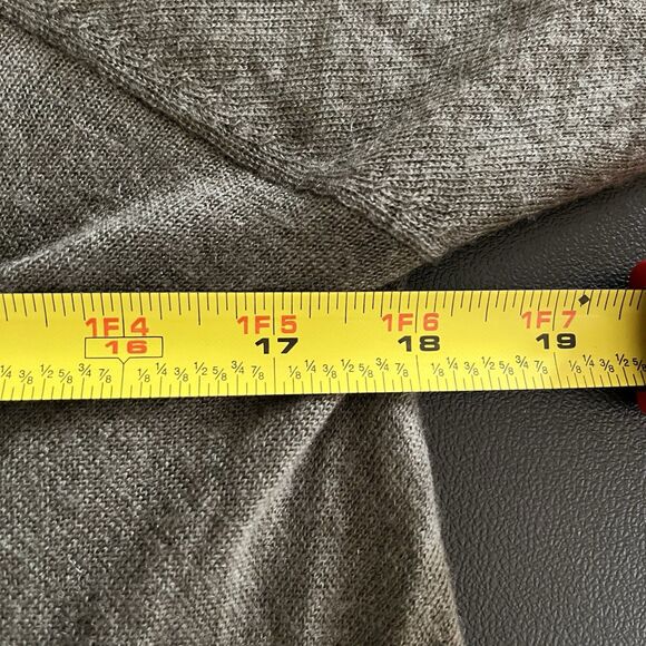 Subtle Luxury Open Front Draped Eyelet Flare Sleeve Cashmere Cardigan SZ M - Picture 8 of 10